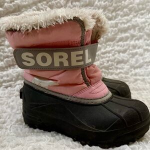 Sorel Black and Pink Snow Boots